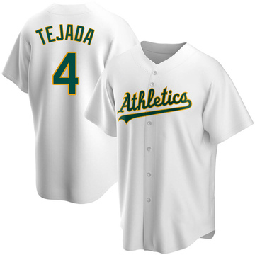 Miguel Tejada Youth Replica Oakland Athletics White Home Jersey