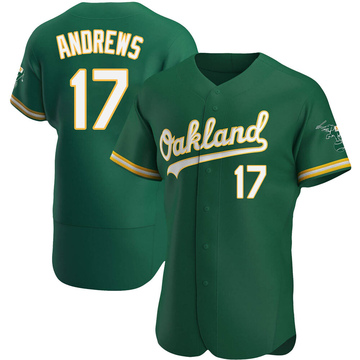 Mike Andrews Men's Authentic Oakland Athletics Green Kelly Alternate Jersey