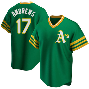 Mike Andrews Men's Replica Oakland Athletics Green R Kelly Road Cooperstown Collection Jersey