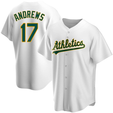 Mike Andrews Men's Replica Oakland Athletics White Home Jersey