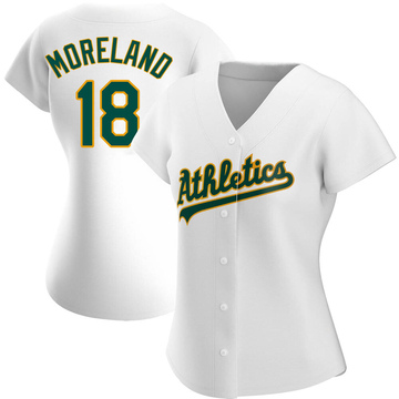 Mitch Moreland Women's Replica Oakland Athletics White Home Jersey