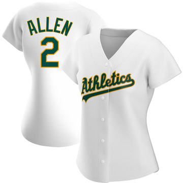 Nick Allen Women's Authentic Oakland Athletics White Home Jersey
