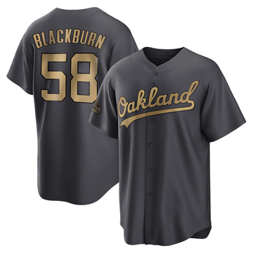 Paul Blackburn Youth Replica Oakland Athletics Charcoal 2022 All-Star Game Jersey