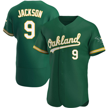 Reggie Jackson Men's Authentic Oakland Athletics Green Kelly Alternate Jersey