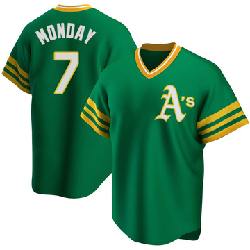 Rick Monday Men's Replica Oakland Athletics Green R Kelly Road Cooperstown Collection Jersey