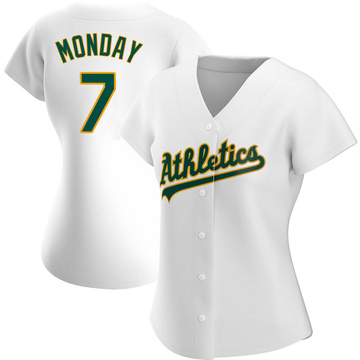 Rick Monday Women's Authentic Oakland Athletics White Home Jersey
