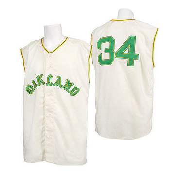 Rollie Fingers Men's Authentic Oakland Athletics Cream 1968 Throwback Jersey