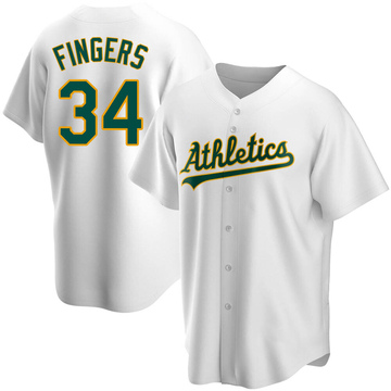 Rollie Fingers Men's Replica Oakland Athletics White Home Jersey