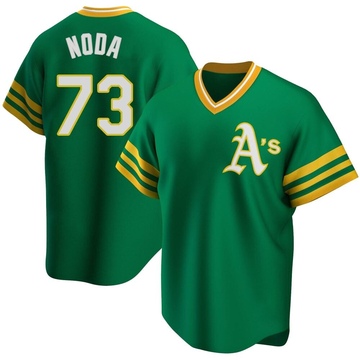 Ryan Noda Men's Replica Oakland Athletics Green R Kelly Road Cooperstown Collection Jersey