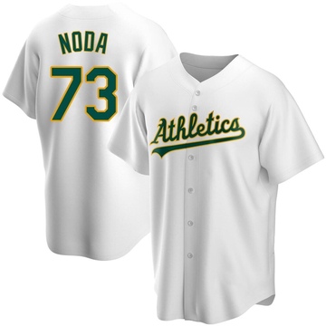 Ryan Noda Men's Replica Oakland Athletics White Home Jersey