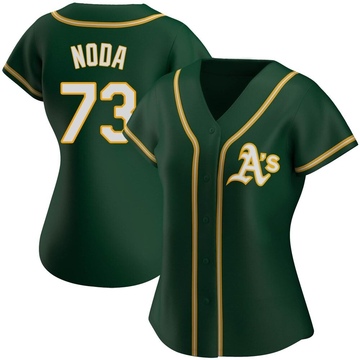Ryan Noda Women's Authentic Oakland Athletics Green Alternate Jersey