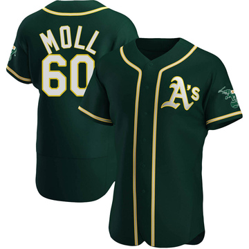 Sam Moll Men's Authentic Oakland Athletics Green Alternate Jersey