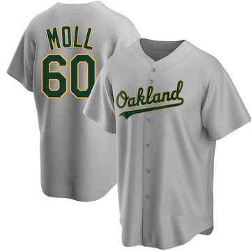 Sam Moll Youth Replica Oakland Athletics Gray Road Jersey