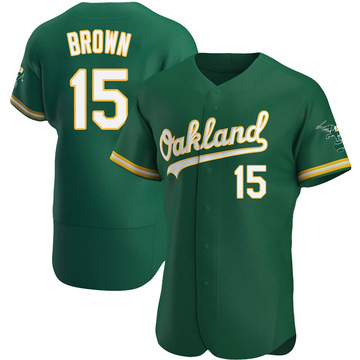 Seth Brown Men's Authentic Oakland Athletics Green Kelly Alternate Jersey