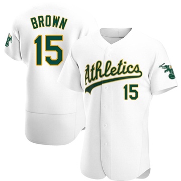 Seth Brown Men's Authentic Oakland Athletics White Home Jersey
