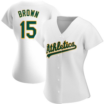 Seth Brown Women's Authentic Oakland Athletics White Home Jersey