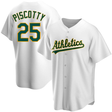 Stephen Piscotty Men's Replica Oakland Athletics White Home Jersey