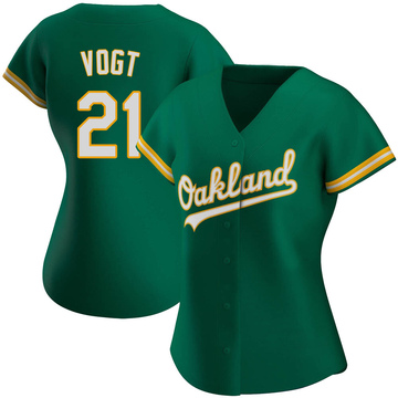 Stephen Vogt Women's Authentic Oakland Athletics Green Kelly Alternate Jersey