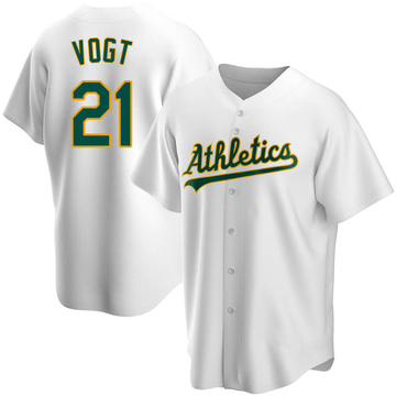 Stephen Vogt Youth Replica Oakland Athletics White Home Jersey