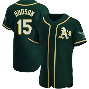 Tim Hudson Men's Authentic Oakland Athletics Green Alternate Jersey