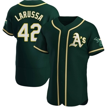 Tony Larussa Men's Authentic Oakland Athletics Green Alternate Jersey