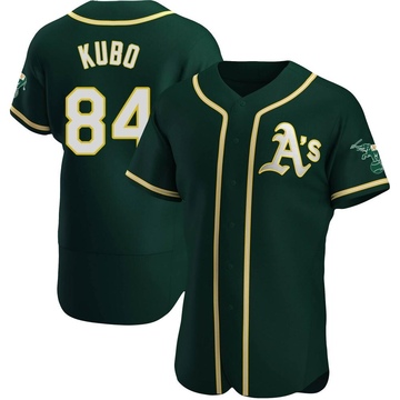 Trayson Kubo Men's Authentic Oakland Athletics Green Alternate Jersey