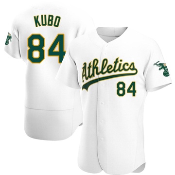 Trayson Kubo Men's Authentic Oakland Athletics White Home Jersey
