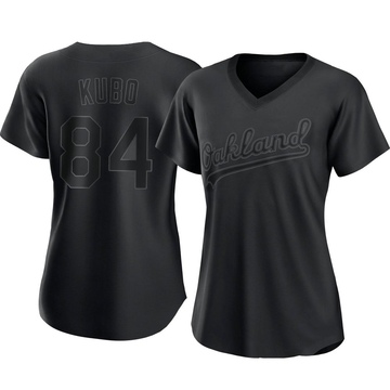 Trayson Kubo Women's Authentic Oakland Athletics Black Pitch Fashion Jersey