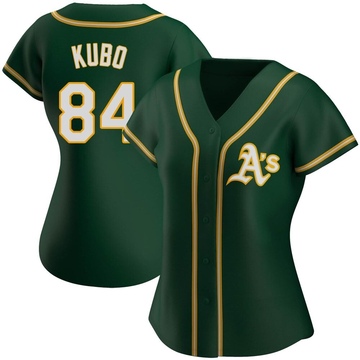 Trayson Kubo Women's Authentic Oakland Athletics Green Alternate Jersey