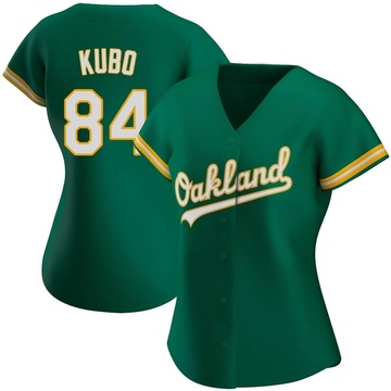 Trayson Kubo Women's Authentic Oakland Athletics Green Kelly Alternate Jersey