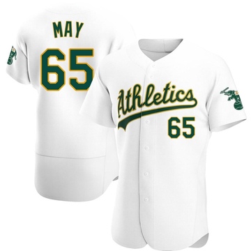 Trevor May Men's Authentic Oakland Athletics White Home Jersey