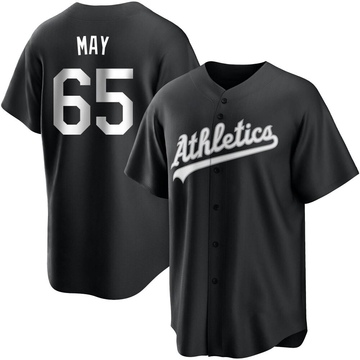 Trevor May Men's Replica Oakland Athletics Black/White Jersey