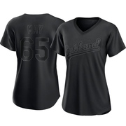 Trevor May Women's Replica Oakland Athletics Black Pitch Fashion Jersey