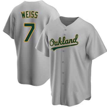 Walt Weiss Men's Replica Oakland Athletics Gray Road Jersey