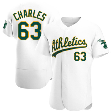 Wandisson Charles Men's Authentic Oakland Athletics White Home Jersey