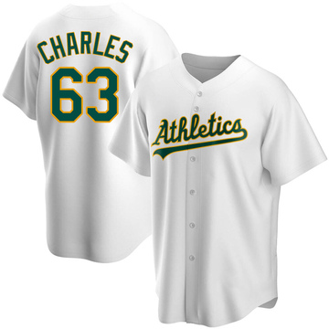Wandisson Charles Men's Replica Oakland Athletics White Home Jersey