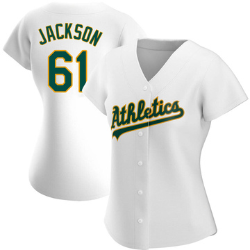 Zach Jackson Women's Authentic Oakland Athletics White Home Jersey