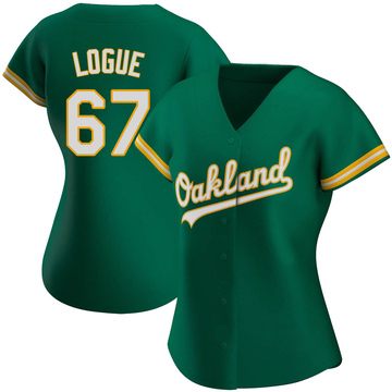 Zach Logue Women's Authentic Oakland Athletics Green Kelly Alternate Jersey