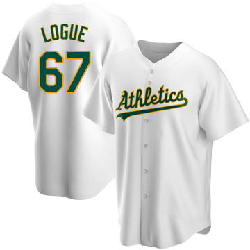 Zach Logue Youth Replica Oakland Athletics White Home Jersey